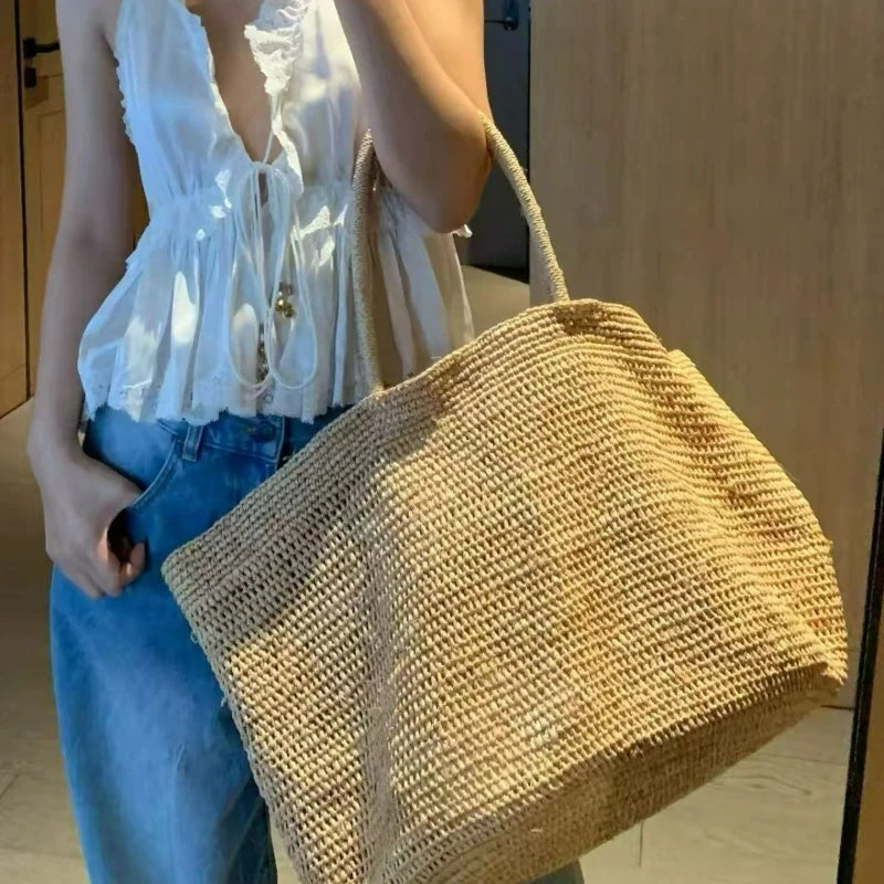 NERIA Sac en paille naturelle
