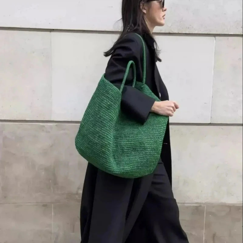 NERIA Sac en paille naturelle